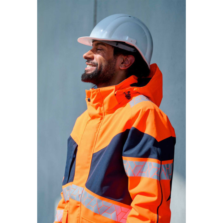 Parka hiver haute visibilité imperméable travail extérieur