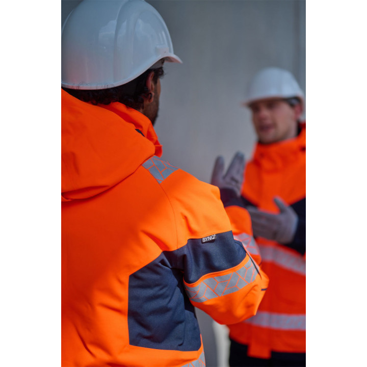 Parka hiver haute visibilité imperméable travail extérieur