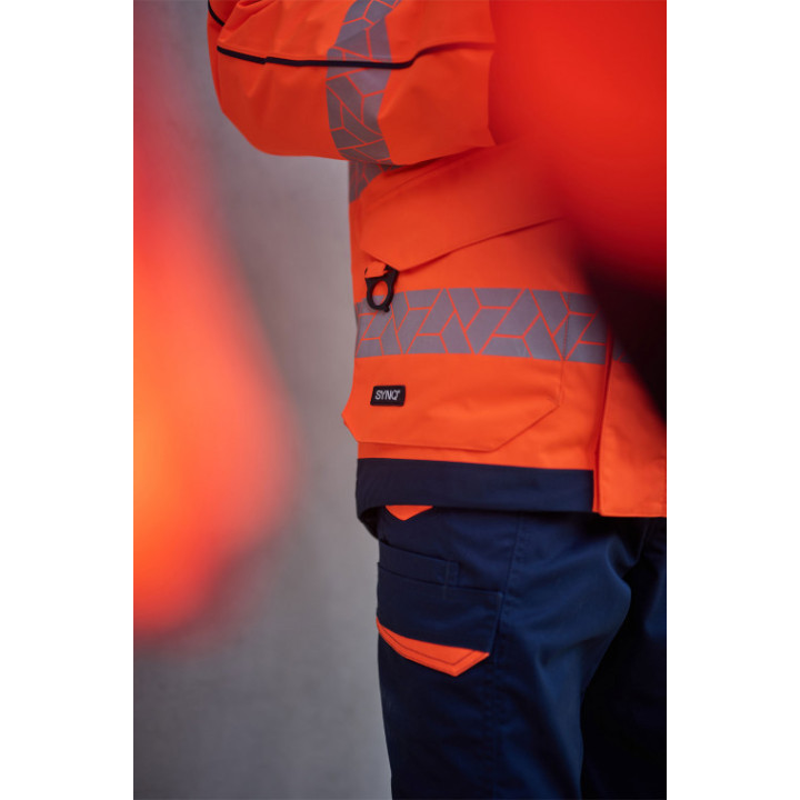 Parka hiver haute visibilité imperméable travail extérieur