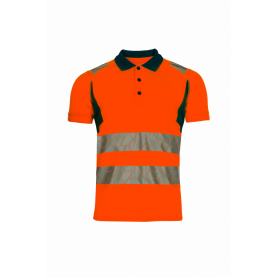 Polo Haute Visibilité Classe 2 – Léger, Recyclé & Certifié EN ISO 20471 pour Travailler en Toute Sécurité