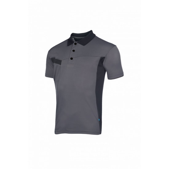 Polo manches courtes AQRO – léger, durable et écologique avec 50% polyester recyclé