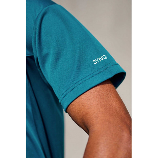 Polo manches courtes AQRO – léger, durable et écologique avec 50% polyester recyclé