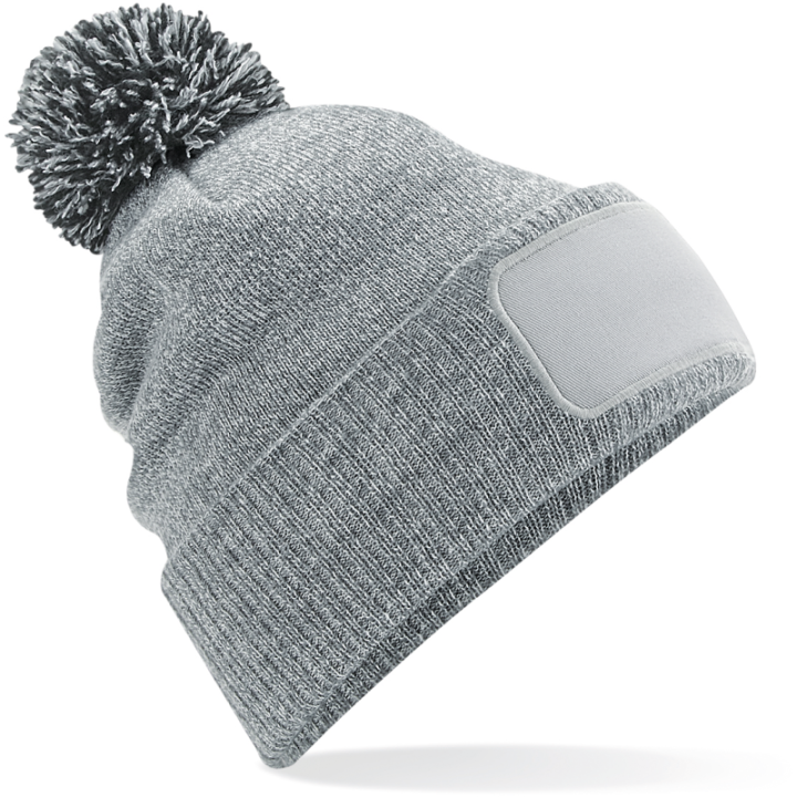 Bonnet à revers côtelé avec pompon bicolore et étiquette TearAway – confort doux et style tendance