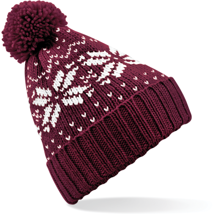 Bonnet jacquard classique à revers en acrylique Soft-Spun – chaleur, confort et élégance hivernale