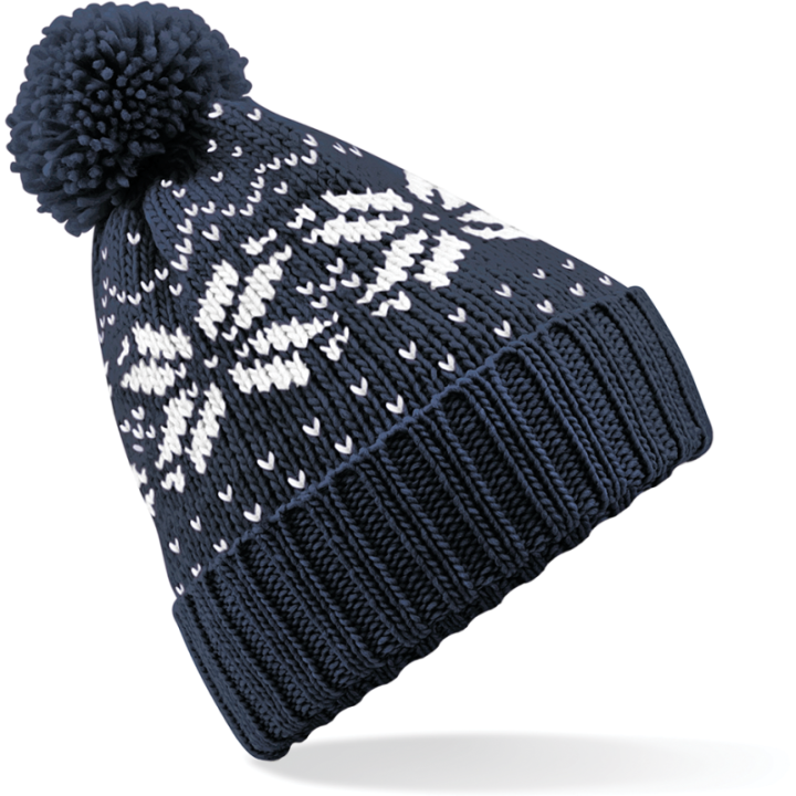 Bonnet jacquard classique à revers en acrylique Soft-Spun – chaleur, confort et élégance hivernale