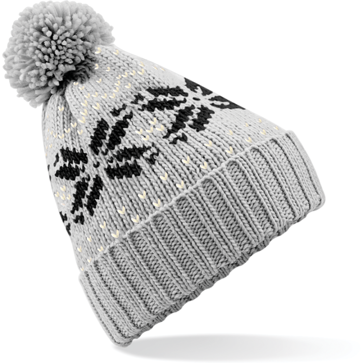 Bonnet jacquard classique à revers en acrylique Soft-Spun – chaleur, confort et élégance hivernale