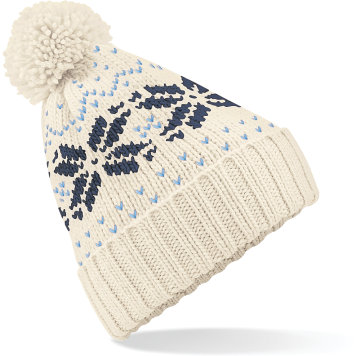 Bonnet jacquard classique à revers en acrylique Soft-Spun – chaleur, confort et élégance hivernale