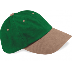 Casquette profil bas en coton brossé