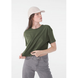 T-shirt crop femme ample et confort