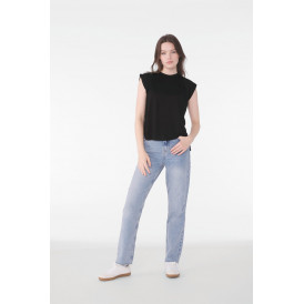 T-shirt Flowy à manches roulottées