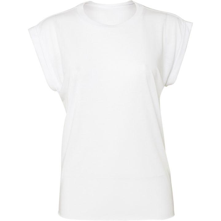 T-shirt Flowy à manches roulottées