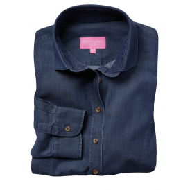 Chemisier bleu denim toucher doux