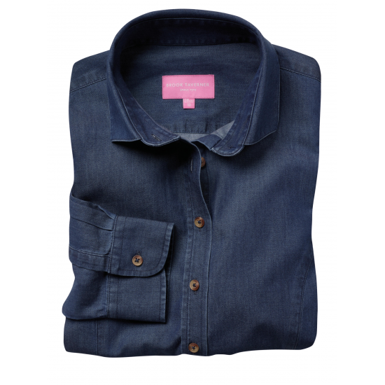 Chemisier bleu denim toucher doux