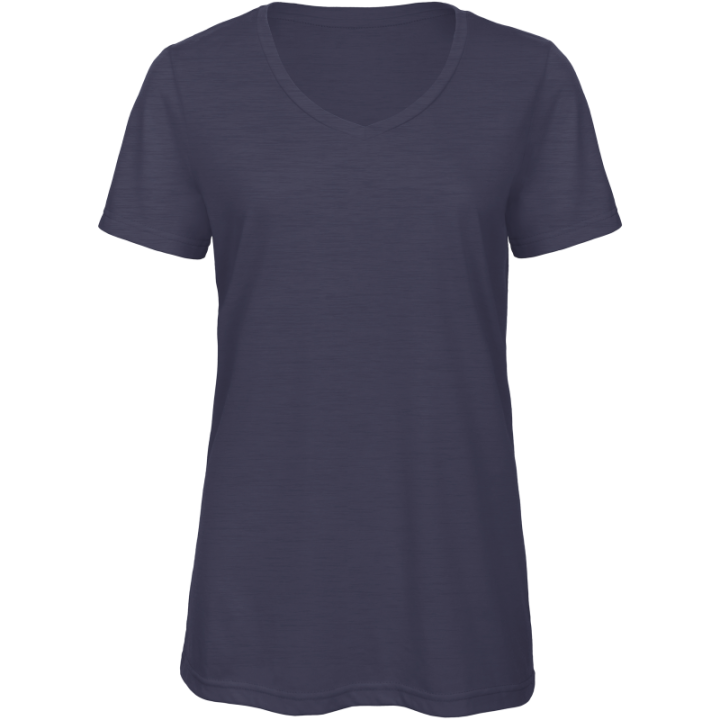 T-shirt Triblend col V Femme