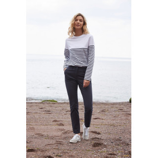 Pantalon chino stretch femme