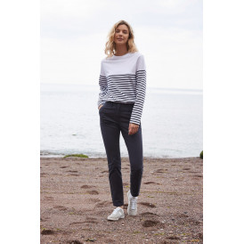 Pantalon chino stretch femme