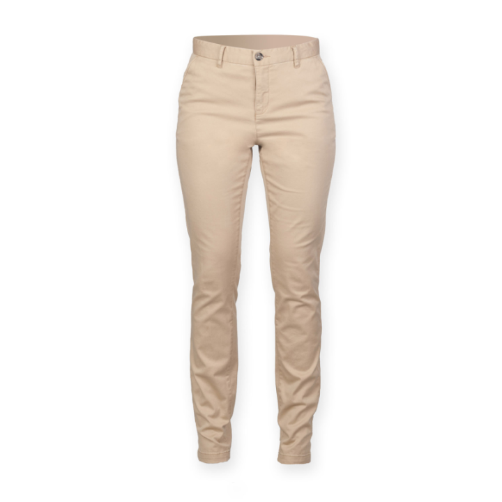 Pantalon chino stretch femme