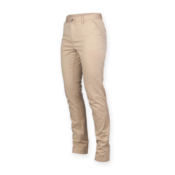Pantalon chino stretch femme