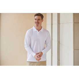 Polo homme manches longues respirant en Cool Plus