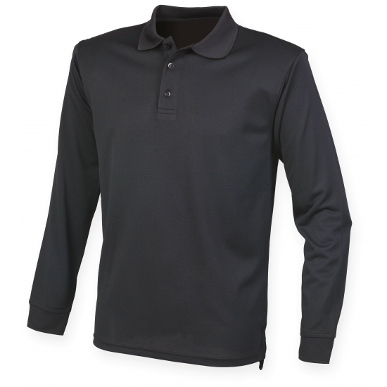 Polo homme manches longues respirant en Cool Plus