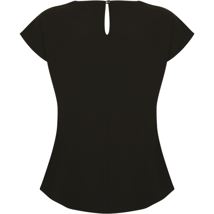 Top col plissé femme