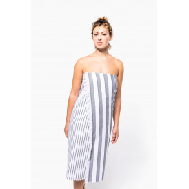 Serviette rayée avec franges