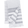 Serviette rayée avec franges