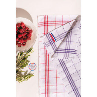 Essuie-verres à carreaux 80 cm x 53 cm Fabriqué en France