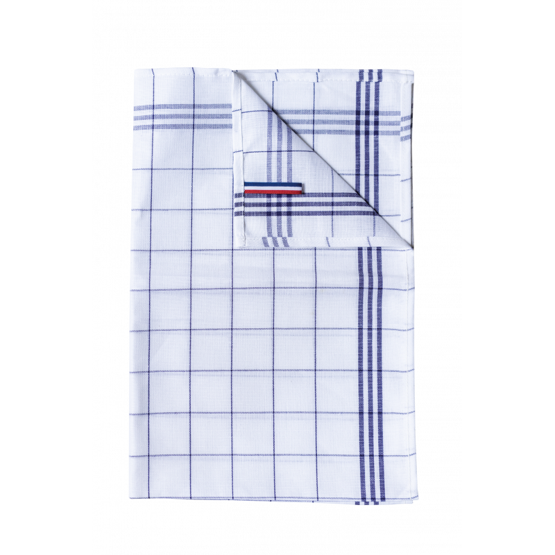 Essuie-verres à carreaux 80 cm x 53 cm Fabriqué en France