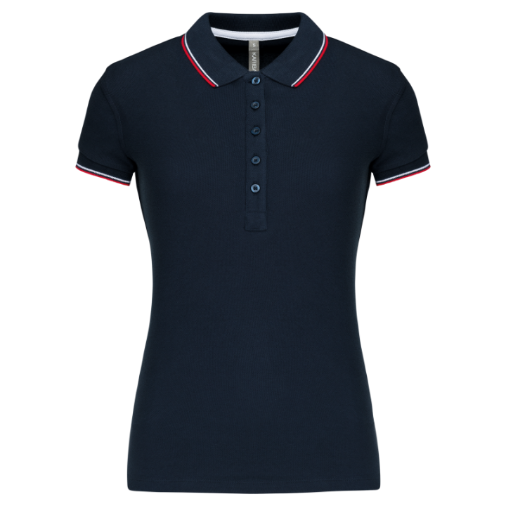Polo contrasté manches courtes femme Kariban