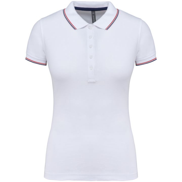 Polo contrasté manches courtes femme Kariban