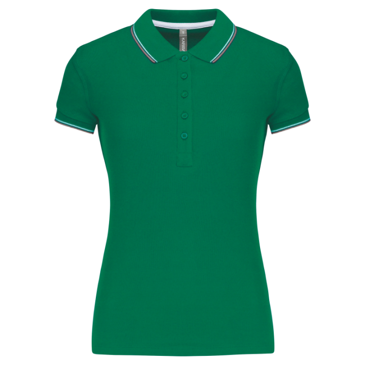 Polo contrasté manches courtes femme Kariban