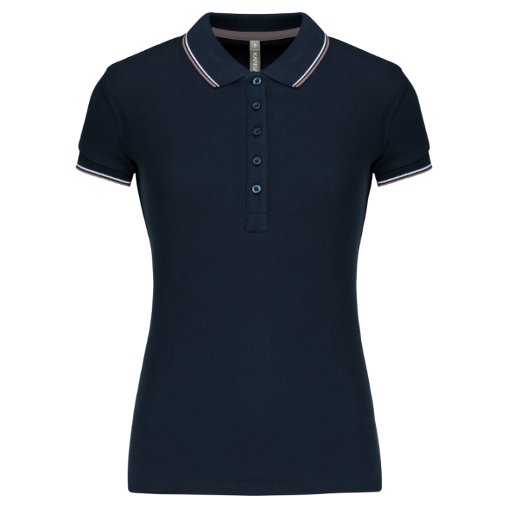 Polo contrasté manches courtes femme Kariban