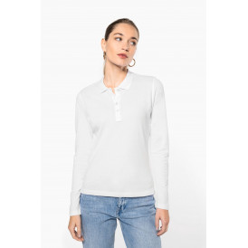 Polo piqué manches longues femme KARIBAN