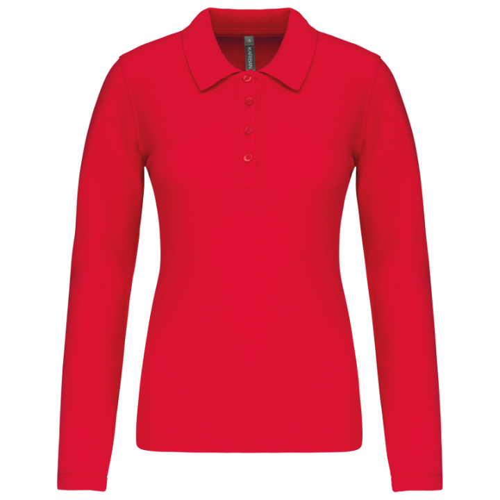 Polo piqué manches longues femme KARIBAN
