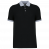 Polo piqué bicolore homme