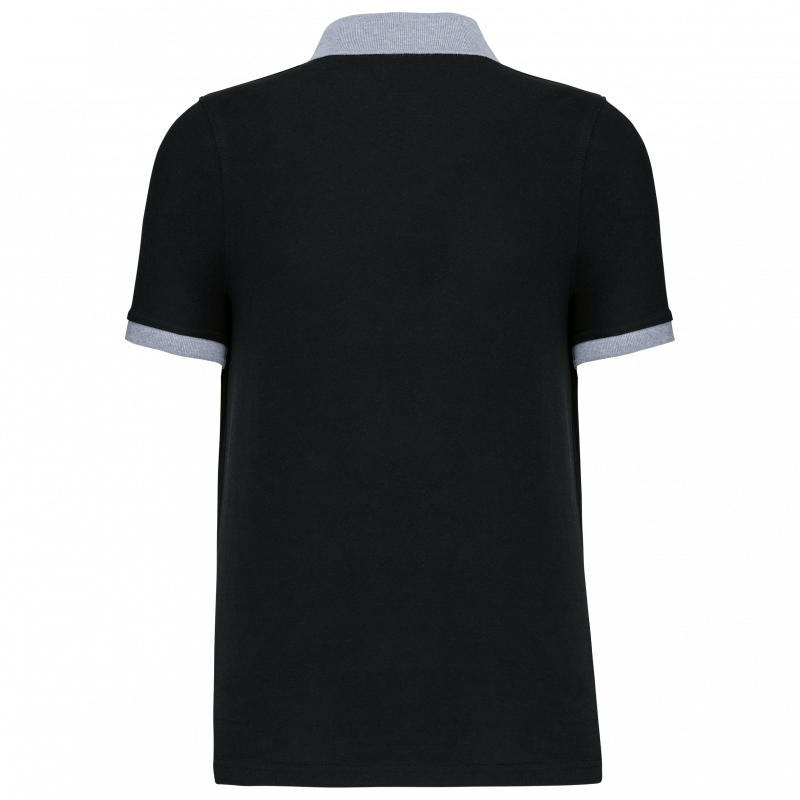 Polo piqué bicolore homme