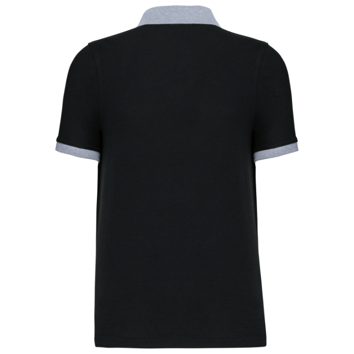 Polo piqué bicolore homme