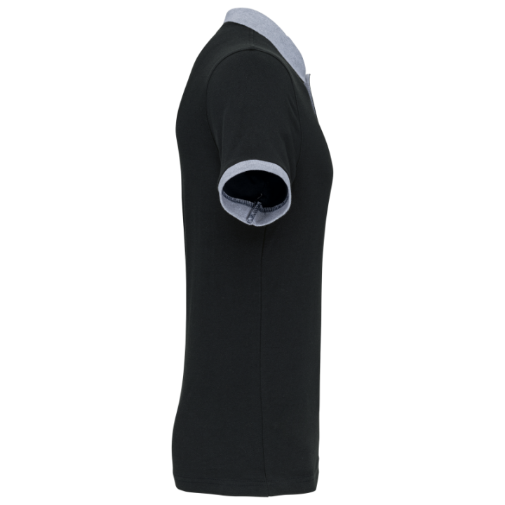 Polo piqué bicolore homme