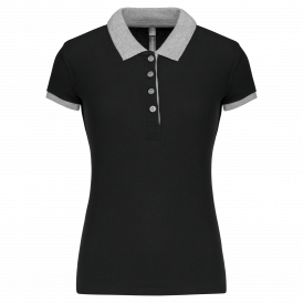 Polo piqué bicolore femme (2)