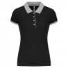 Polo piqué bicolore femme