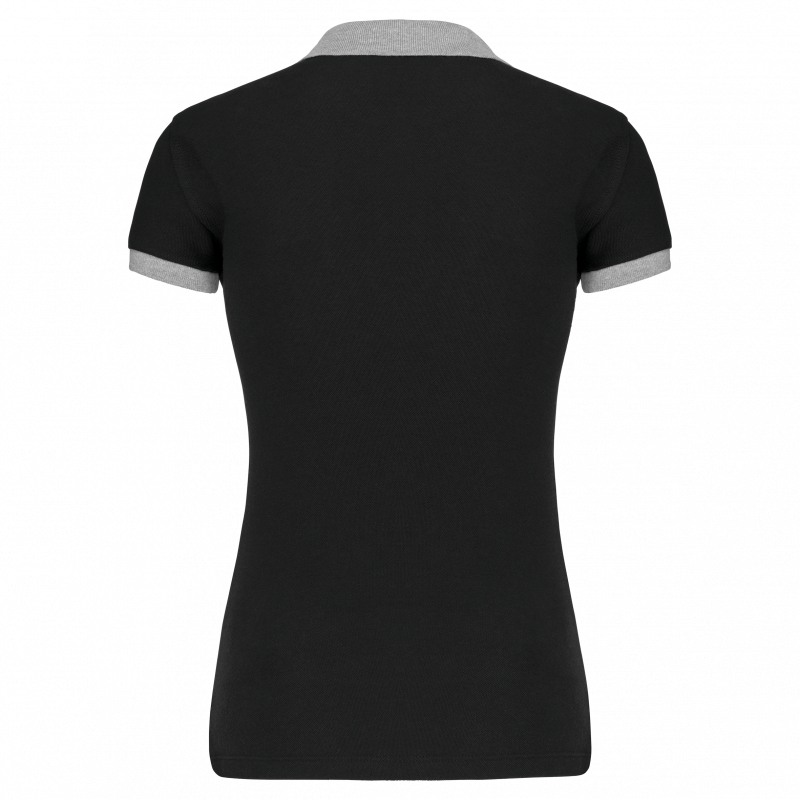 Polo piqué bicolore femme