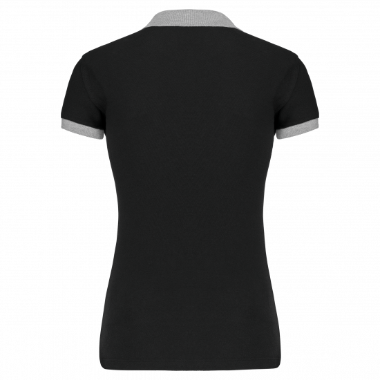 Polo piqué bicolore femme