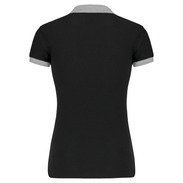 Polo piqué bicolore femme