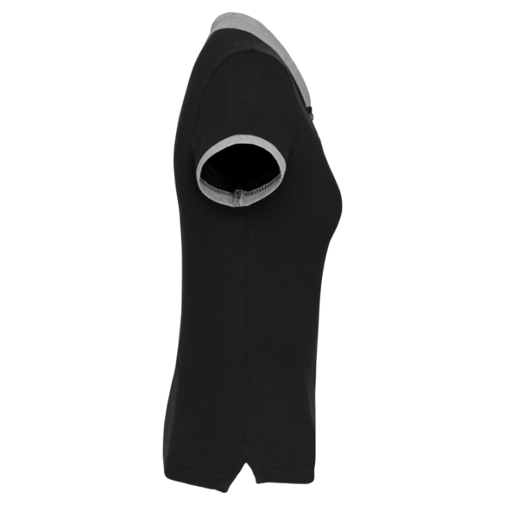 Polo piqué bicolore femme