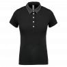 Polo jersey bicolore femme