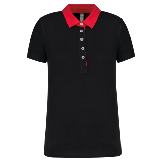 Polo jersey bicolore femme