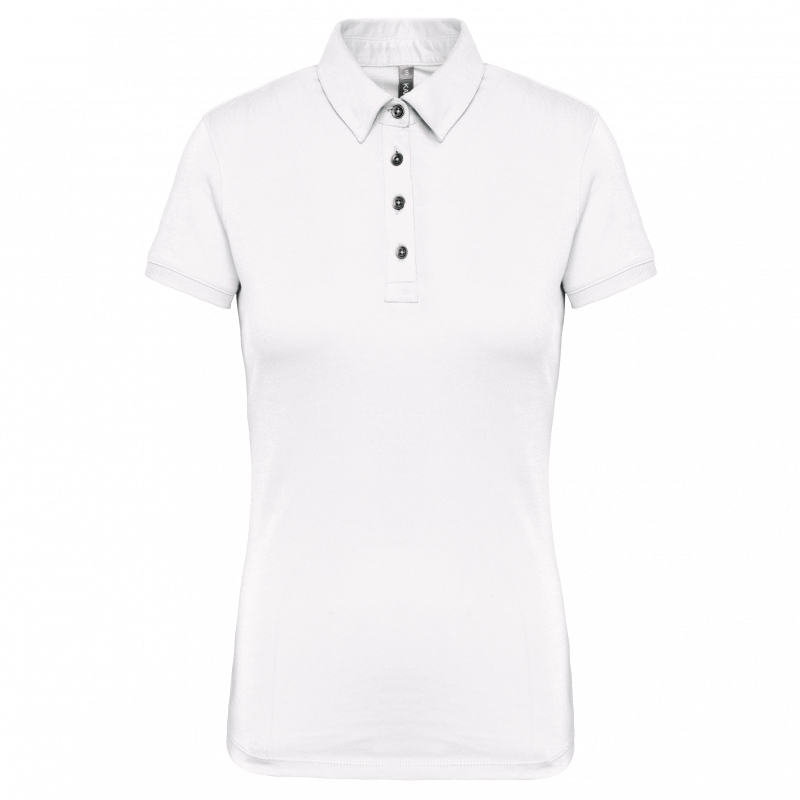 Polo jersey manches courtes femme