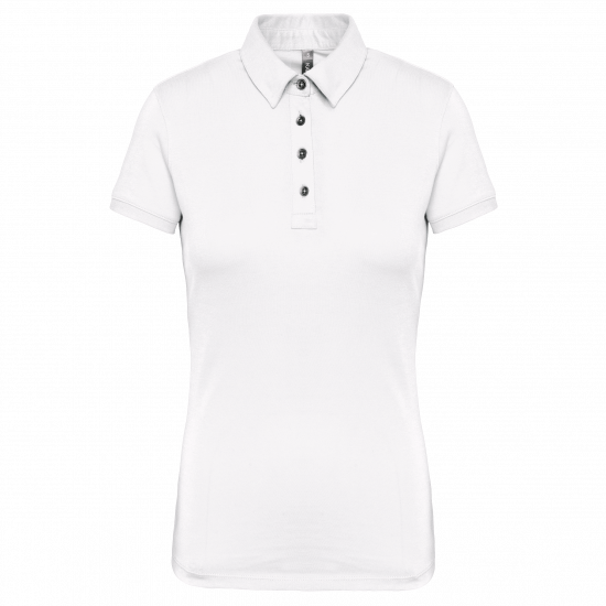 Polo jersey manches courtes femme