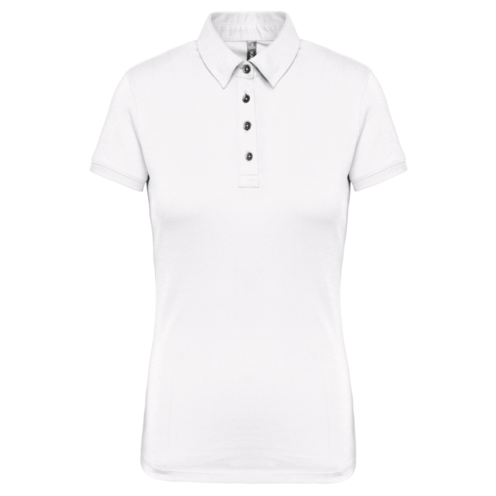 Polo jersey manches courtes femme